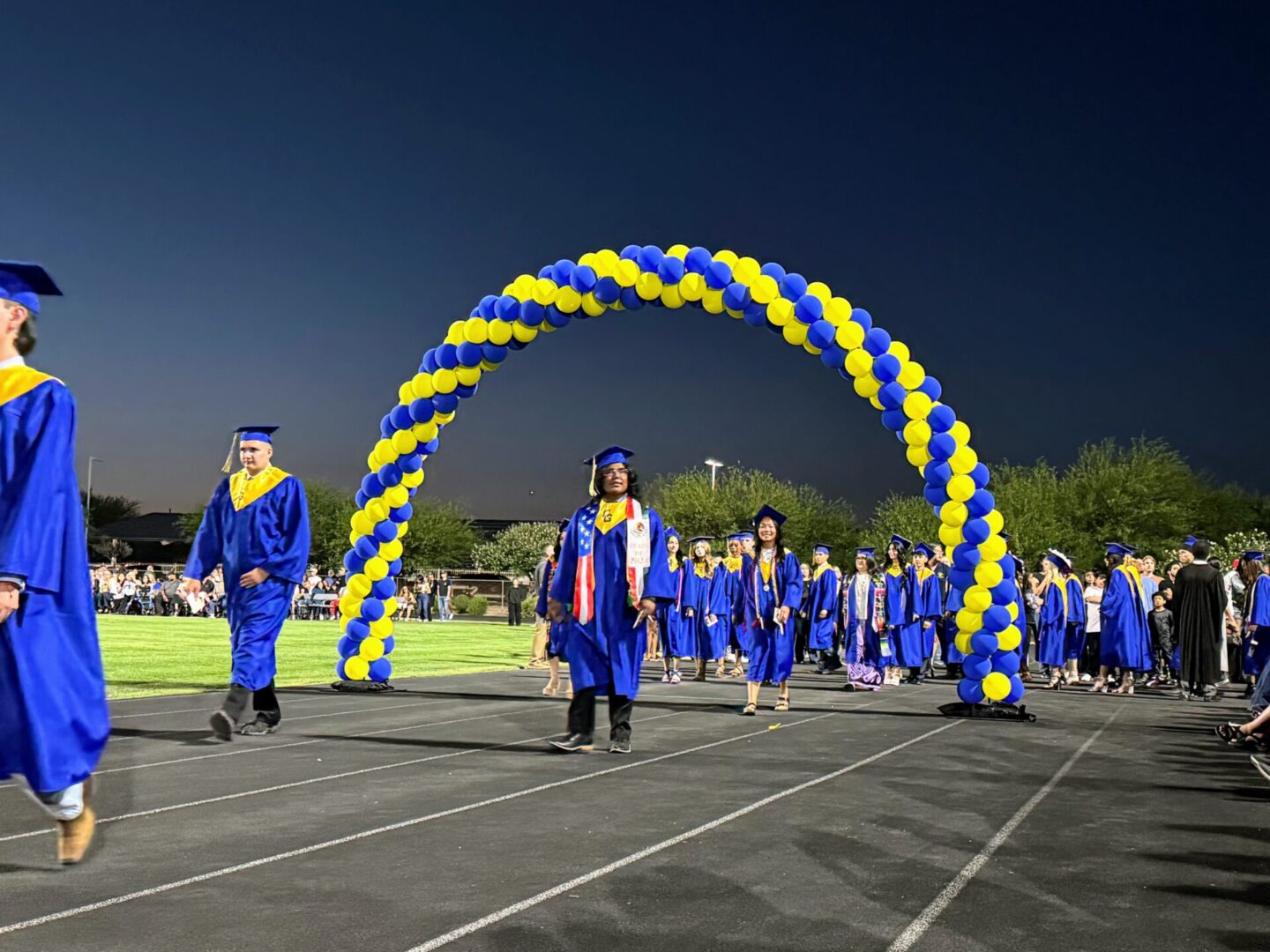 Graduation Ceremony set up in school.